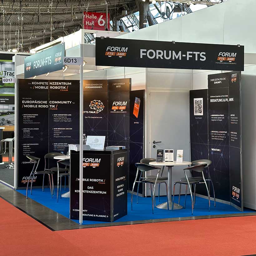 Messestand Forum FTS AGV auf der Logimat Stuttgart