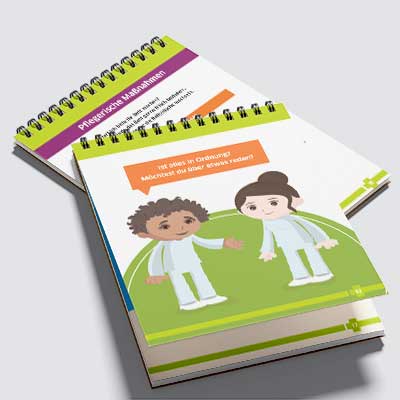 Beispiel für gestaltete Broschüre im Printdesign