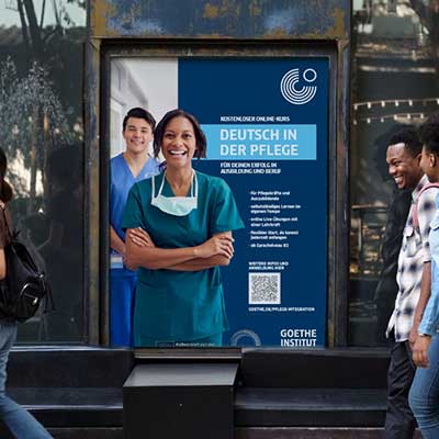 Plakatgestaltung für Kursbewerbung "Deutsch in der Pflege"