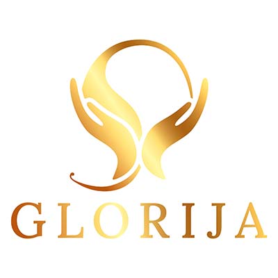 Goldenes Logo einer Personal Branding Wellness-Marke, freigestellt